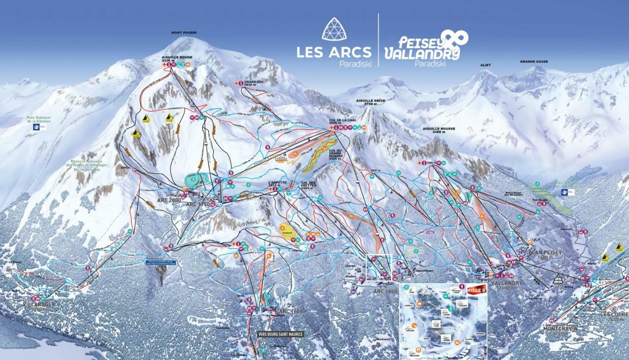 Studio Arc 1800 Skis Aux Pieds Les Arcs  Exterior photo